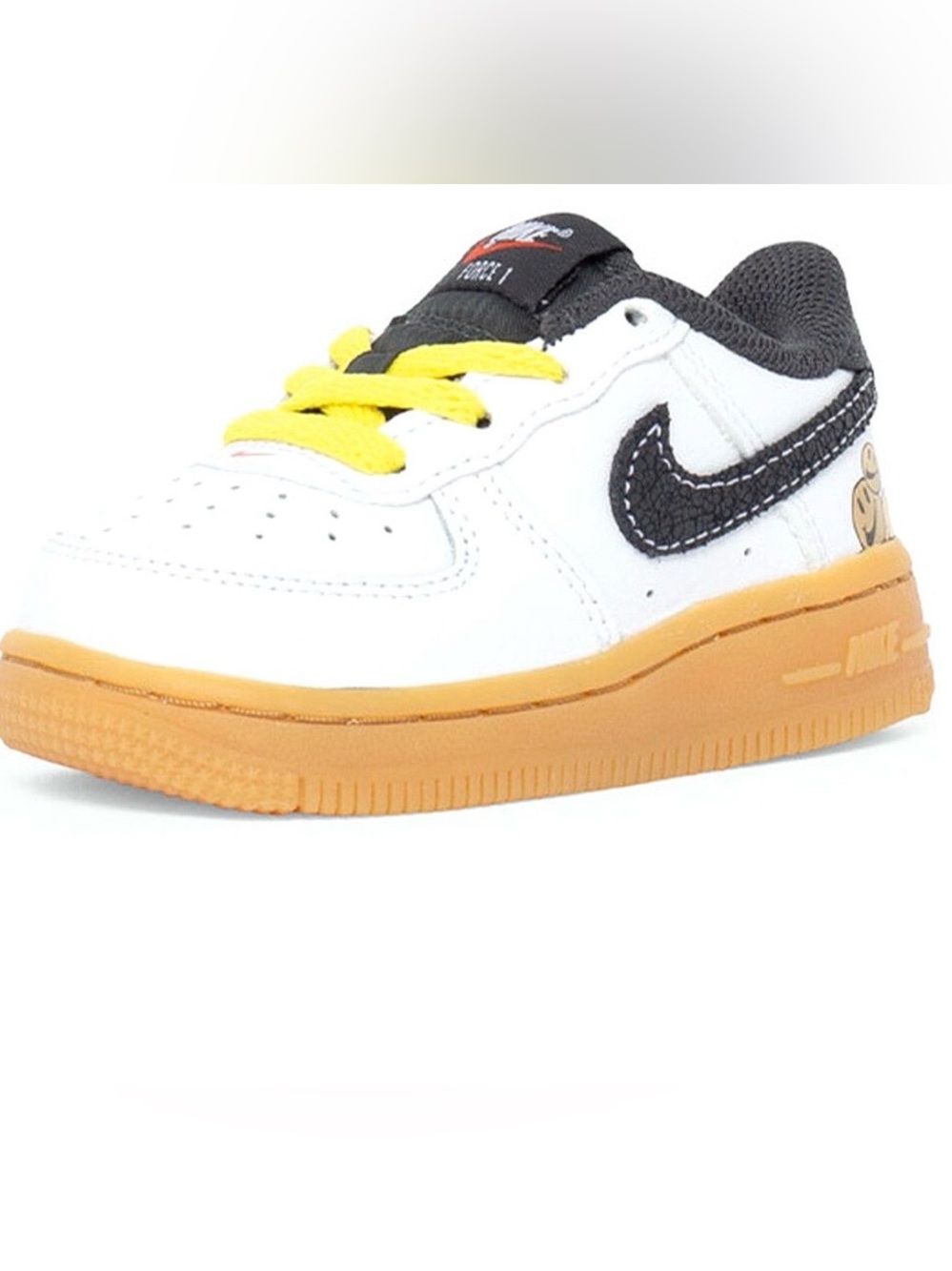 Nike Force 1 LV8 (TD) White Anthracite Yellow Strike